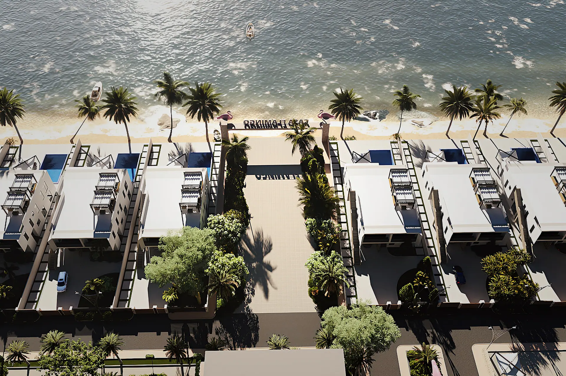 Roof terraces and the sandbar
